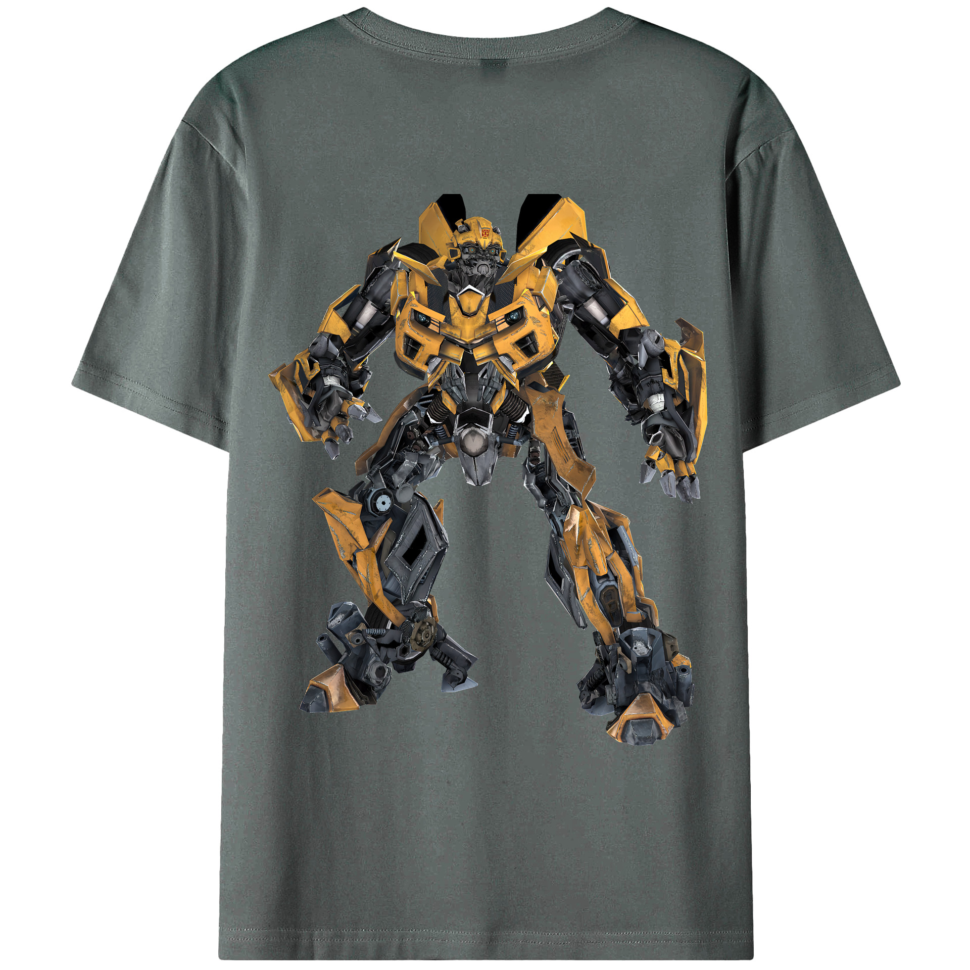 （画像用） Transformers トランスフォーマー 綿100％ メンズ半袖Tシャツ（バックプリント） 通気性